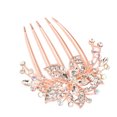 thumbnail image 2 of Limei Rhinestone Hair Comb Flower Leaf Bridal Crystal Hair Jewelry Jewelry Wedding Elegant Hair Accessories, 2 of 7