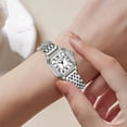thumbnail image 2 of Watches for Women with Rectangular Roman Numeral Dial Stainless Steel Vintage Strap Quartz Waterproof Watches for Ladies,Gifts for Women, 2 of 7