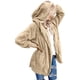 thumbnail image 1 of Abrigo de mujer, chaqueta de felpa, chaqueta con capucha, abrigo de invierno de gran tamaño, abrigo corto, cárdigan cálido, chaqueta con capucha, chaqueta de invierno con bolsillos (3XL), 1 of 5
