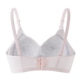thumbnail image 4 of Soft Cotton Blend Wireless Bra Minimal Simple Style Adjustable Straps Light Support Breathable Everyday Bra Pink, 4 of 5