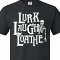 thumbnail image 4 of Inktastic Funny Goth Lurk Laugh Loathe with Goofy Skeleton Halloween T-Shirt, 4 of 5