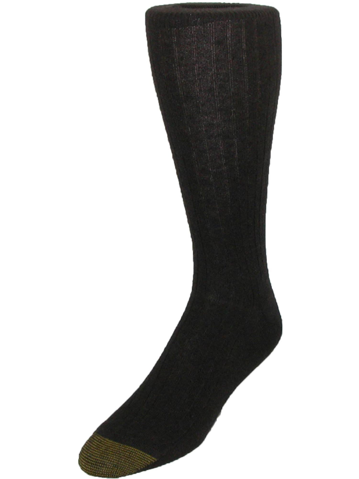 gold toe men's edinburgh merino wool aquafx dress socks, brown