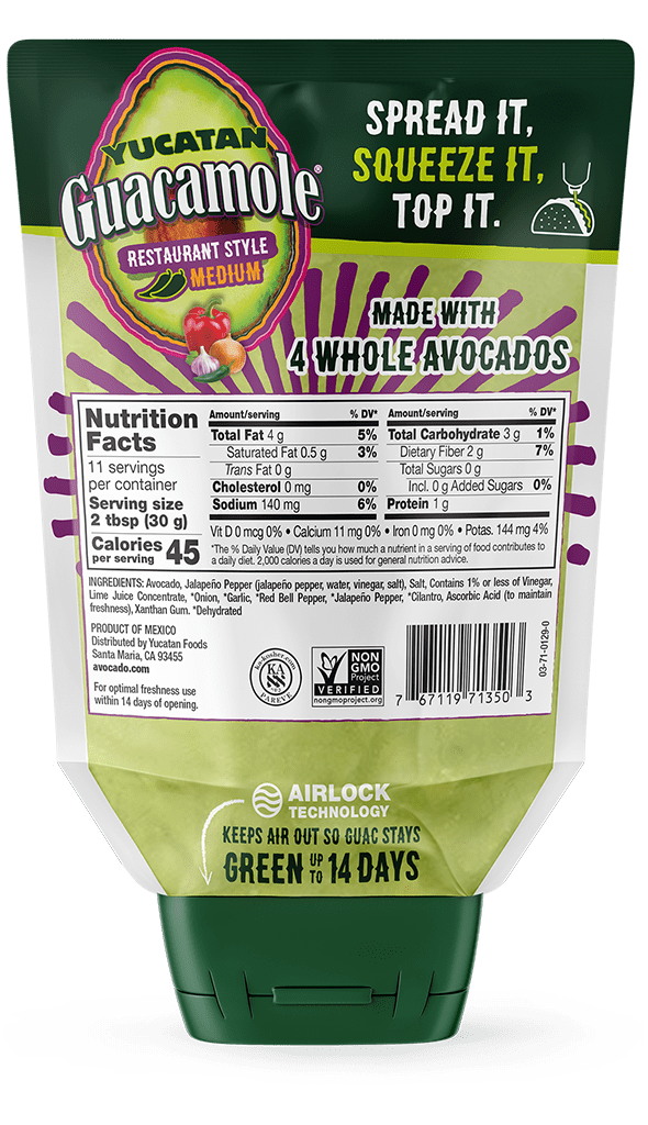 Yucatan Guacamole Squeeze Restaurant Style, 12 oz