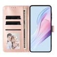 thumbnail image 6 of for iPhone 16 Pro Max Wallet Case, PU Leather + TPU Phone Cover with Wave Point Pattern, 3 Card Slots & Cash Pocket Kickstand Magnetic Clasp Full Body Protection Girls Boys Phone Cover, Pink, 6 of 6