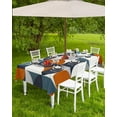thumbnail image 3 of Outdoor Tablecloth with Umbrella Hole and Zipper Mid Century Geometric Rectangle Outdoor Tablecloths 60x120 Table Cloths Abstract Modern Patio Table Cloth Cover for Outdoor Tables Picnic Garden, 3 of 6