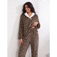thumbnail image 5 of MINTREUS Women's Fluffy Pajamas Set Coral Fleece Pullover Pants Plush Sleepwear 2 Piece Pjs Set Warm Loungewear, 5 of 8