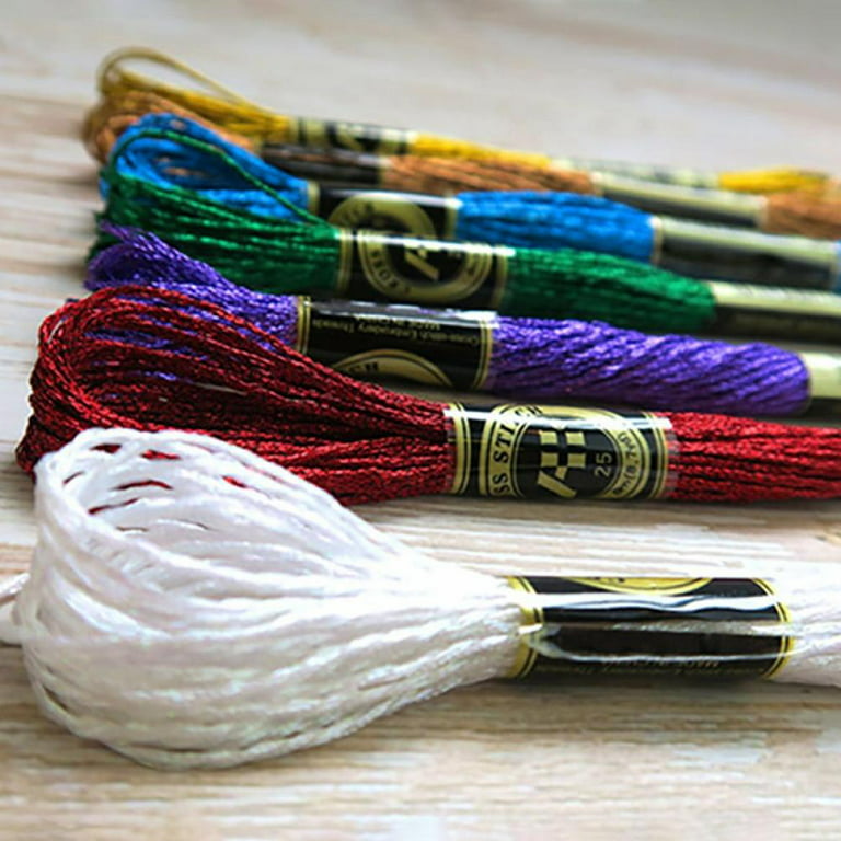  Coume 57 Skeins Metallic Embroidery Floss 499 Yards 19 Colors  Embroidery Skein Threads Multicolor Glitter Embroidery Thread Cross Stitch  Polyester Thread for Friendship Bracelets DIY Thread Crafts : Arts, Crafts  & Sewing