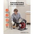 thumbnail image 2 of Drain Cleaner Machine 50 FT x 5/16 Inch, Auto Feed Sewer Snake Auger with 4 Cutters & Air-Activated Foot Switch for 2" to 4" Pipes, 2 of 6