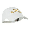 thumbnail image 5 of Fishing Crossed Fishhooks Embroidered Washed Cap - White OSFM, 5 of 5