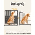 thumbnail image 6 of CAMMOO 48" Foldable Heavy Duty Dog Crate Cage for Large Dogs, XL Dog Kennel for Indoor&Outdoor, 4 Lockable Wheels, Adjustable Internal Height, 6 of 10