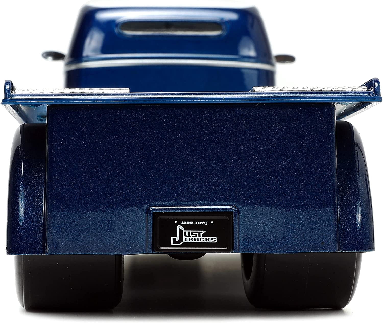 1947 Ford COE Flatbed Truck Dark Blue Metallic with White Top "The Famous Motor Cars" with Extra Wheels "Just Trucks" Series 1/24 by Jada
