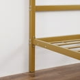 thumbnail image 6 of Metal Canopy Platform Bed Framem, Four-Poster Canopied Bed Mattress Foundation with Headboard and Footboard, Sturdy Slatted Structure, No Box Spring Needed, Easy Assembly (King-Golden), 6 of 9