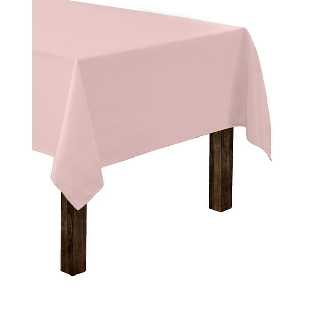 Mantel rectangular Gee Di Moda - Mantel rosa de 152 x 213 cm para mesas rectangulares de 1,52 m - Tela resistente y lavable - Para fiestas, cenas, bodas, baby showers y eventos