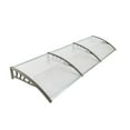 thumbnail image 5 of Zimtown 39.37" x 118.11"  Door Window Outdoor Awning Transparent Board & Gray Holder, 5 of 6