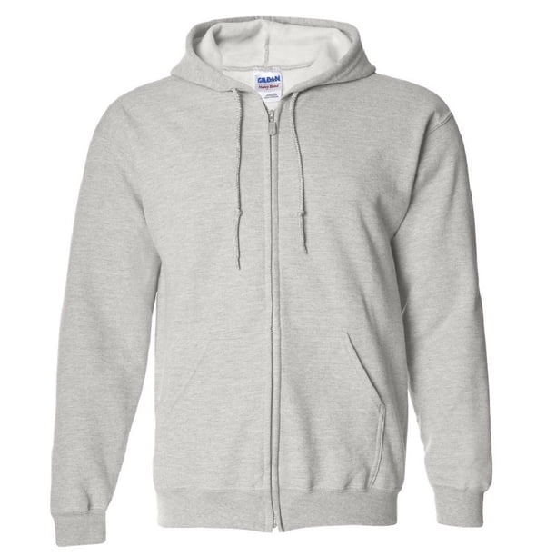 Gildan - Sudadera con cremallera y capucha Modelo Blend Unisex hombre mujer - Deporte/Gimnasio (Ceniza)