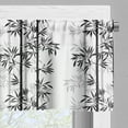 thumbnail image 5 of Ambesonne Tree of Life Valance & Curtain, Monochrome Tree Leaves, 55"x36", White and Black, 5 of 6