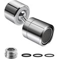 thumbnail image 1 of Grifo de espuma de doble giro con bola de latón, filtro de ahorro de agua giratorio de 360 ​​grados, rosca interna M22 y grifo de rosca externa M24 para cocina y baño, plateado Sincero Electrónica, 1 of 5