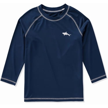 Big Chill Boys 2T-18 Shark Rash Guard Short Sleeve Long Sleeve Rashguard Swim Shirt UPF 50 