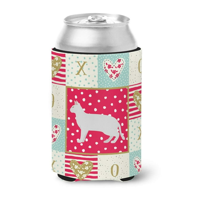""Caroline'S Treasures Ck5692Cc Ruso Blanco Negro #2 Cat Love Can O Bottle Hugger Bebidas Frías-Koozies Multicolor""
