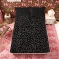 thumbnail image 3 of Meiyoeat Animal Cheetah Print Queen Sheets 4 Pieces, Minimalist Spot Pattern Queen Sheet Sets, Dark Gray, 3 of 6