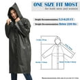 thumbnail image 6 of Durable Reusable EVA Raincoat, Portable Waterproof Rain Cape with Hood and Elastic Sleeves, Easy Snap Fasteners for Quick Wear, Ideal for Camping, Hiking, Travel, and Outdoor Activities, 6 of 6