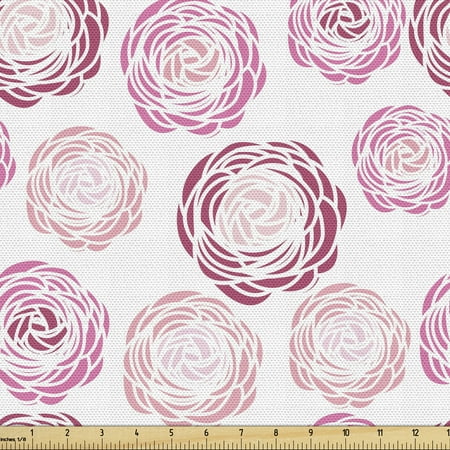 Floral Blossom Fabric by the Yard Decorative Upholstery Fabric for Chairs &...