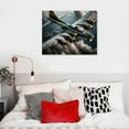 thumbnail image 5 of JEUXUS Fighter Military Aircraft Attack Aircraft Picture Art Wall Art Paintings Canvas Wall or Home or Living Room or Aesthetic, 5 of 6