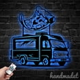 thumbnail image 3 of Handmadetneonsign Personalized Pizza Truck Metal Wall Art LED Light, Custom Pizza Truck Metal Sign, 3 of 5