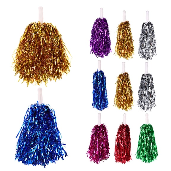 HOMEMAXS 28PCS Pompoms Cheerleading Pom Poms Cheer Poms School Sports Gymnastics Pom Poms Dance Party Decorations for Kids and Adults