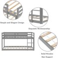 thumbnail image 4 of SESSLIFE Twin Over Twin Bunk Bed with Wood Frame and Ladder, Space-Saving Design, Gray, 4 of 7