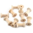 thumbnail image 4 of 24Pcs Wooden Empty Thread Spools Large Unfinished Wood Spools Wire Weaving Bobbins for Arts Crafts Cord Roll, 4 of 8