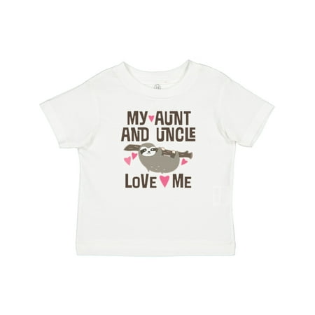 

Inktastic My Aunt and Uncle Love Me Sloth Gift Baby Girl T-Shirt