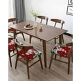 thumbnail image 5 of Red Gnomes Christmas Chair Seat Covers for Dining Room Stretch Chair Seat Covers Set of 6, Xmas Tree Snowflake Winter Chair Seat Protector Cushion Slipcovers for Kitchen Restaurant Office, 5 of 6