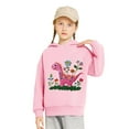 thumbnail image 5 of fnnxnal Toddler Hoodie with Cute Dinosaur & Floral Print - 100% Polyester Lightweight Quick-Drying - Pink, Size 3T - Durable Easy-Care for Kids 2-8, 5 of 5
