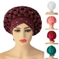 thumbnail image 4 of Turban Cap Cross Adjustable Lady Lightweight Windproof Head Wrap for Daily Wear, 4 of 8