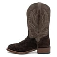 thumbnail image 3 of El Dorado Men's Hippo Chocolate Exotic Cowboy Boot Broad Square Toe Chocolate, 3 of 7