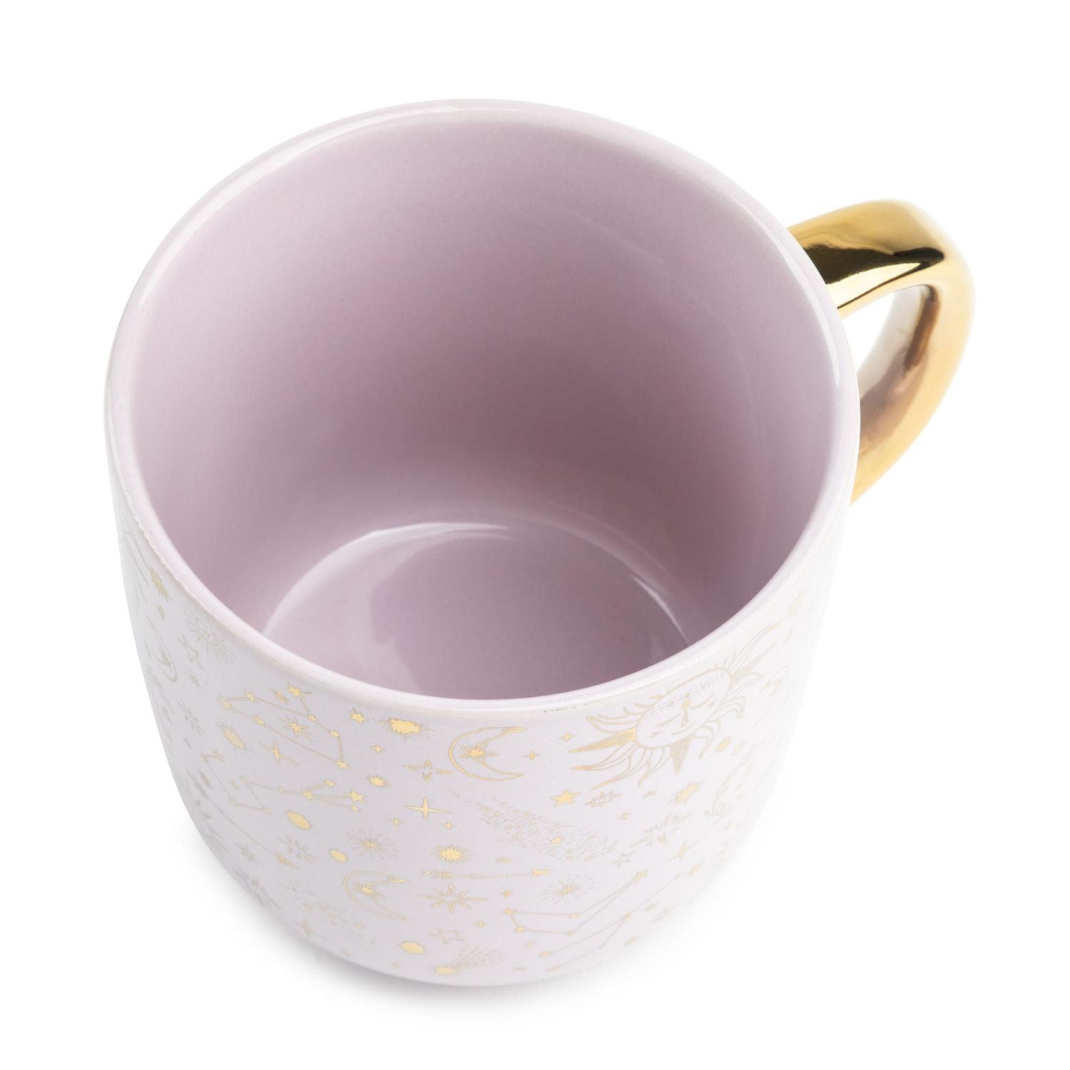 Tasse à café en grès thym et table, 16 fl oz, étoiles dorées Tasse