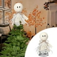 thumbnail image 2 of Cheapark Miniature Tree Topper Ghost - Spooky Halloween Christmas Ornament - Home Party Supplies Decor - 6 Inch Resin Figurine, 2 of 8