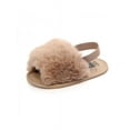thumbnail image 3 of Toddler Girl Kid Soft Sole Shoes Plush Slide Anti-slip Shoes, 3 of 4