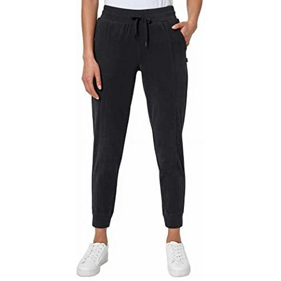 Mondetta Womens Cozy Midweight Fleece Jogger (Black, Medium)