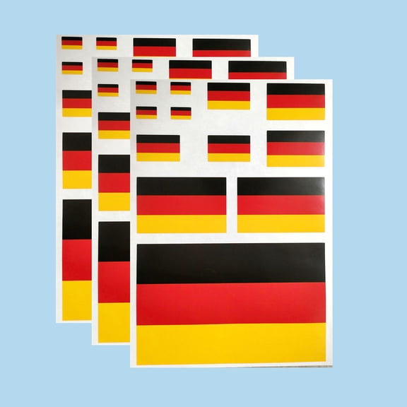 Ruoming Ruoming 3 PCS National Flag Stickers, Multiple Sizes, Self-Adhesive Decals for Cars, Phones, Bags(, Self-Adhesive Decals for Cars, Phones, Bags(Germany))