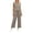 A-Khaki, variant on Travel Outfits for Women on Plane Two Piece Summer Outfits Cap Sleeve Top Vacation Outfits with Pockets Gray