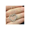 thumbnail image 2 of 10K White Gold 1/2ct Diamond Heart Pendant Necklace, 2 of 4