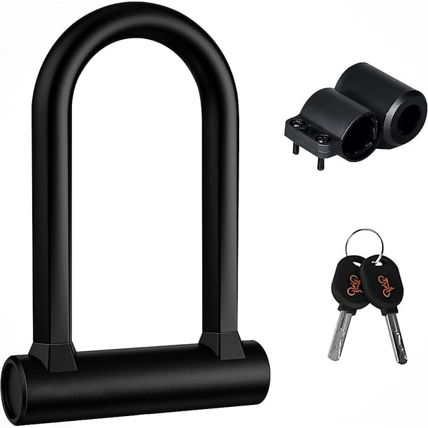 DMNI Bike U Lock with Key and Brackets 2mm PVC Bike Locks