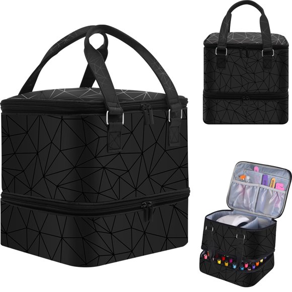 Funda organizadora de esmaltes de uñas FCQQYWZ con capacidad para más de 42 botellas de 15 ml