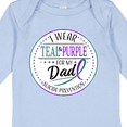 thumbnail image 4 of Inktastic Suicide Prevention- I Wear Teal and Purple for My Dad Boys or Girls Long Sleeve Baby Bodysuit, 4 of 5