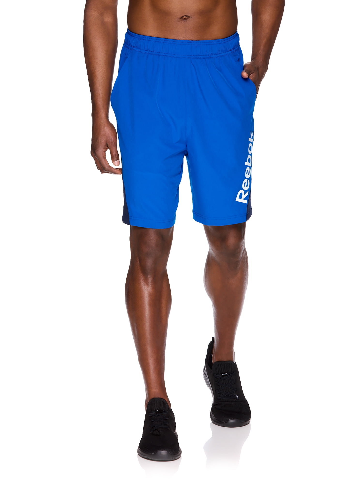Reebok 4XL Shorts Elastic Drawstring Blue Polyester New Play Dry Big & Tall 
