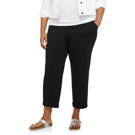 white stag flat front pull on pants