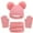 Watermelon Red, variant on Kids Winter Hat Gloves Scarf Set Girls Toddler Children Hats With Pom Knit Neck Warmer Gaiter Mittens Lined Set Beige One Size