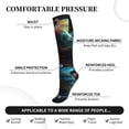 thumbnail image 3 of Bixox Neon Spectrum Cat Portrait Print Compression Socks,Compression Socks Women & Men Circulation for Medical,Running,Athletic, 3 of 7